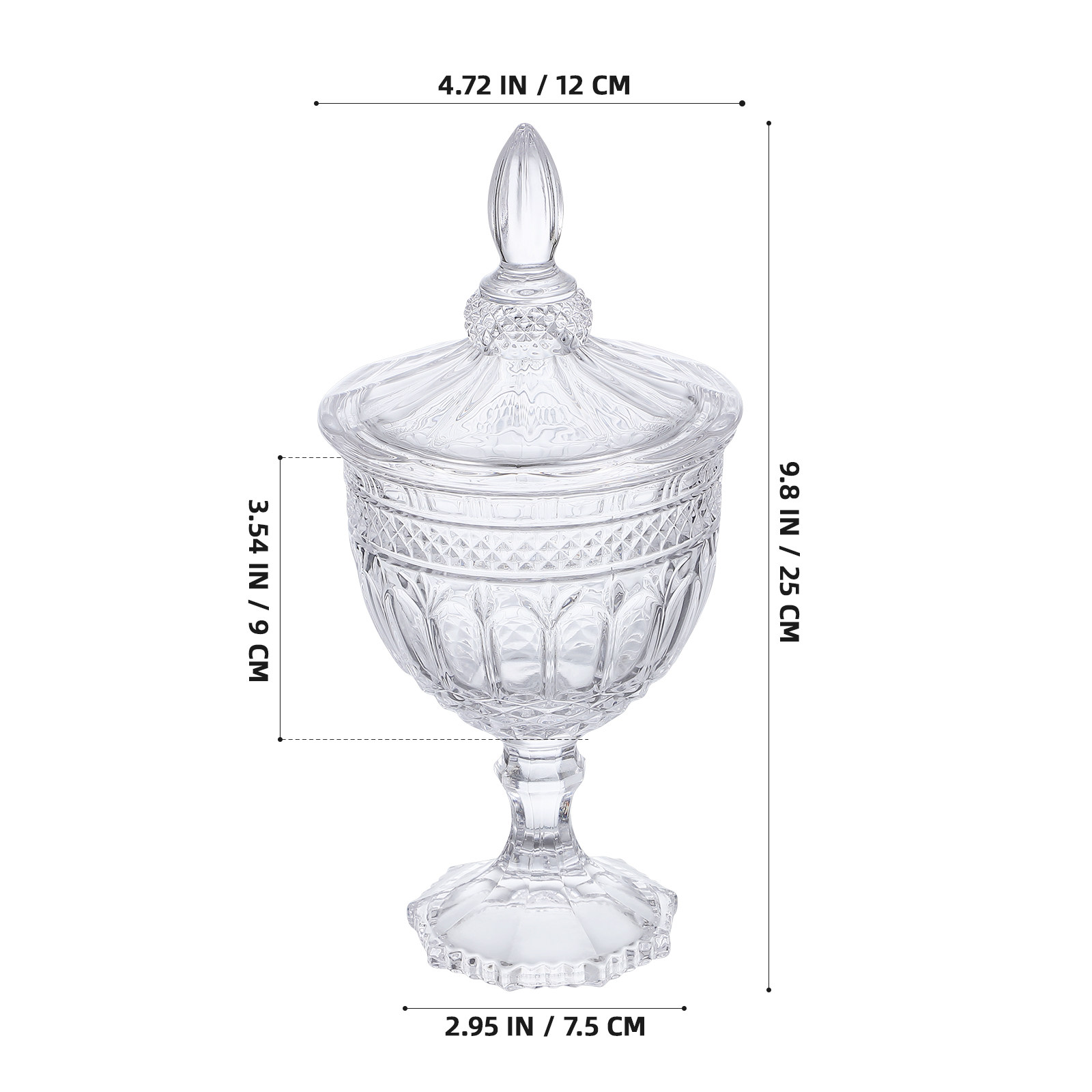 1 stuks glazen snoeppot met kr - Food Storage Glass Container Set recensie en prijs