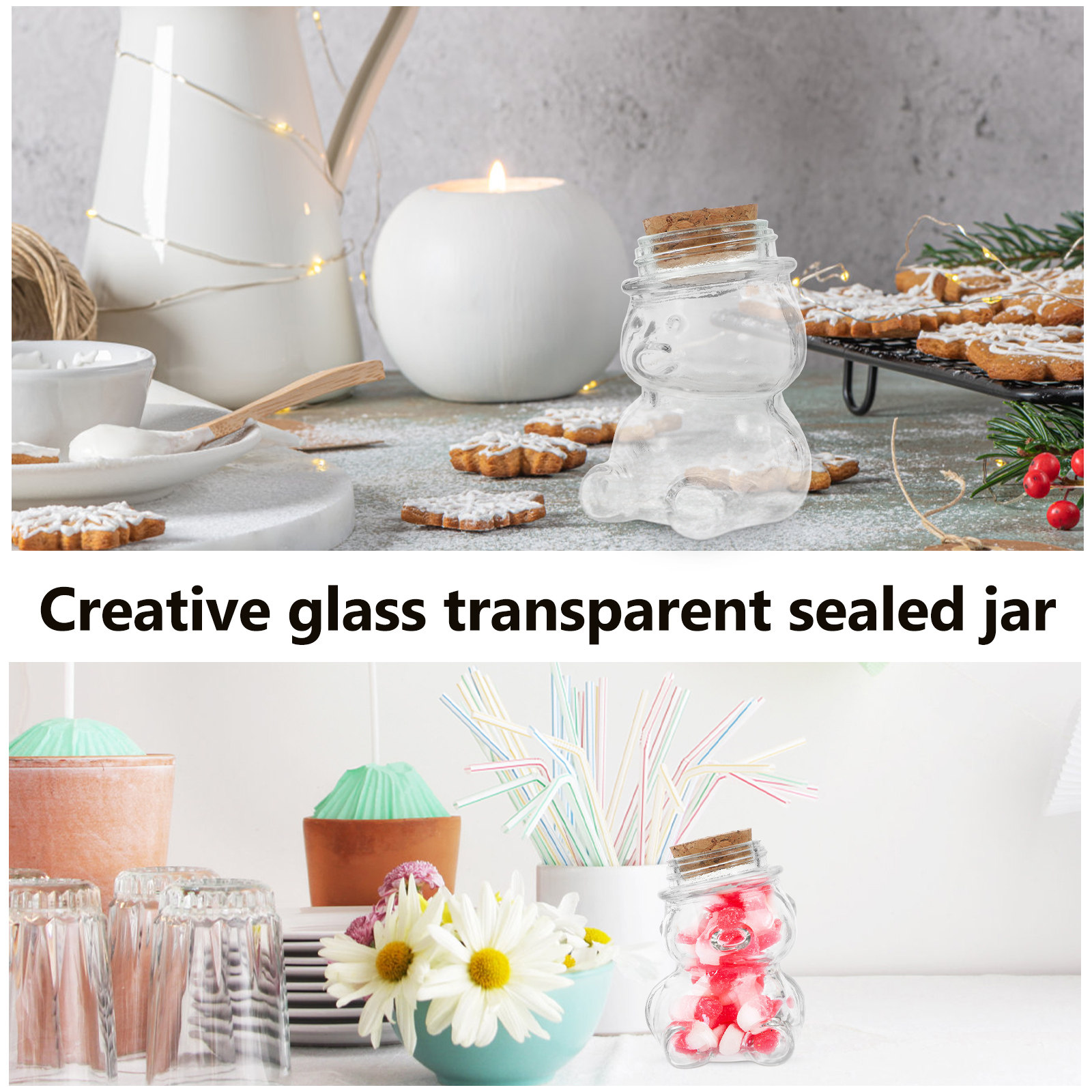 4-delige glazen snoepkruikense - Food Storage Jars Airtight recensie en prijs