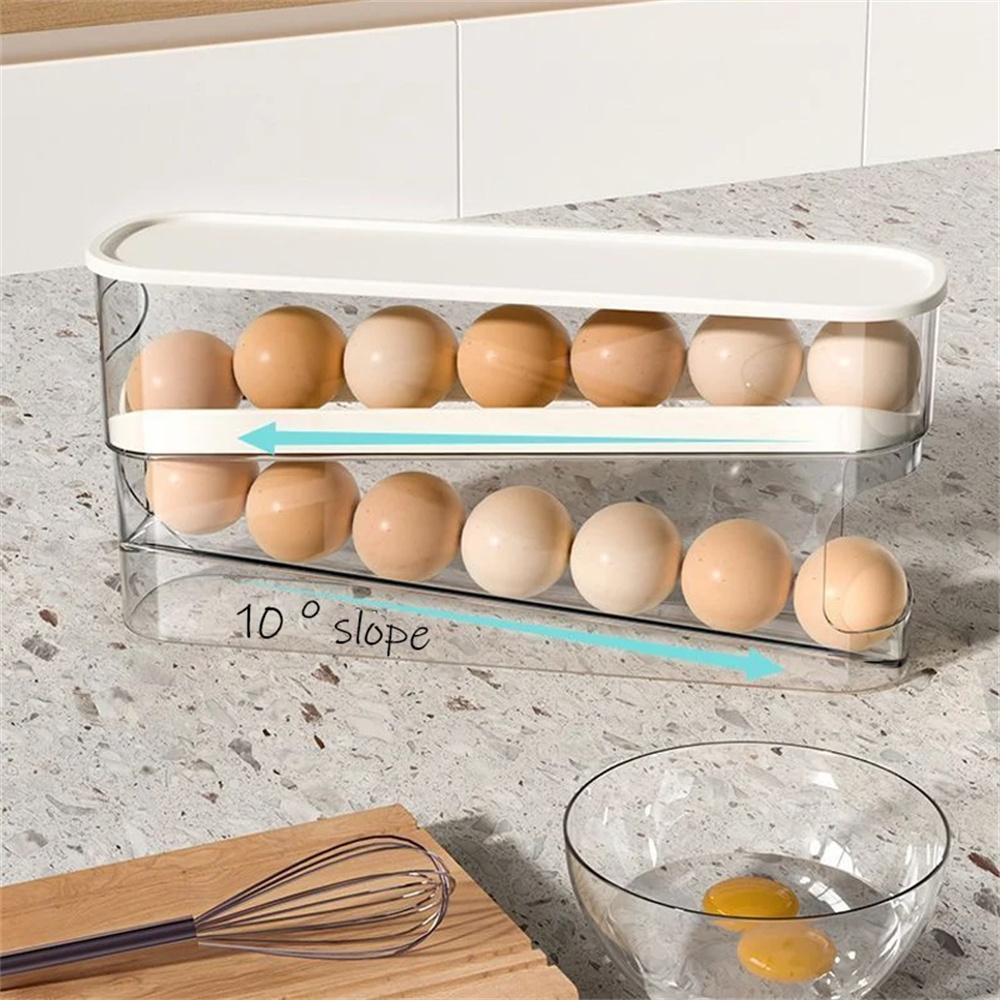 1PC Slide Type Eierdoos Dubbel - Egg Storage Holder recensie en prijs