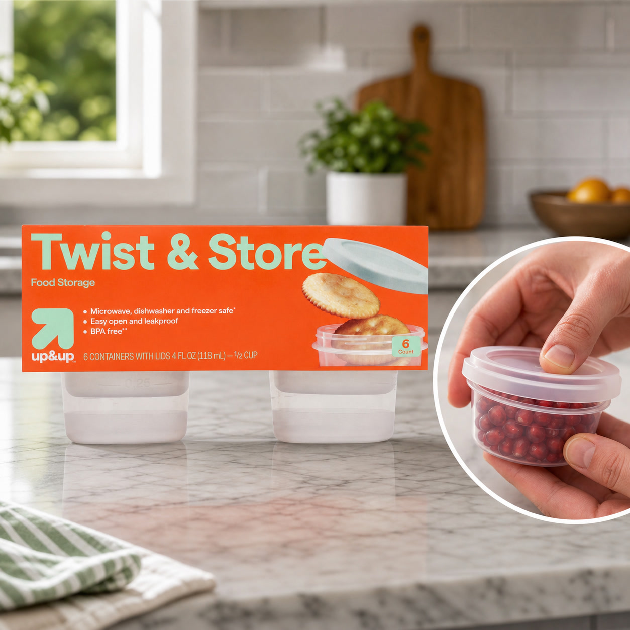 6-delige ronde Twist-Lock voed - Food Storage Meal Prep recensie en prijs