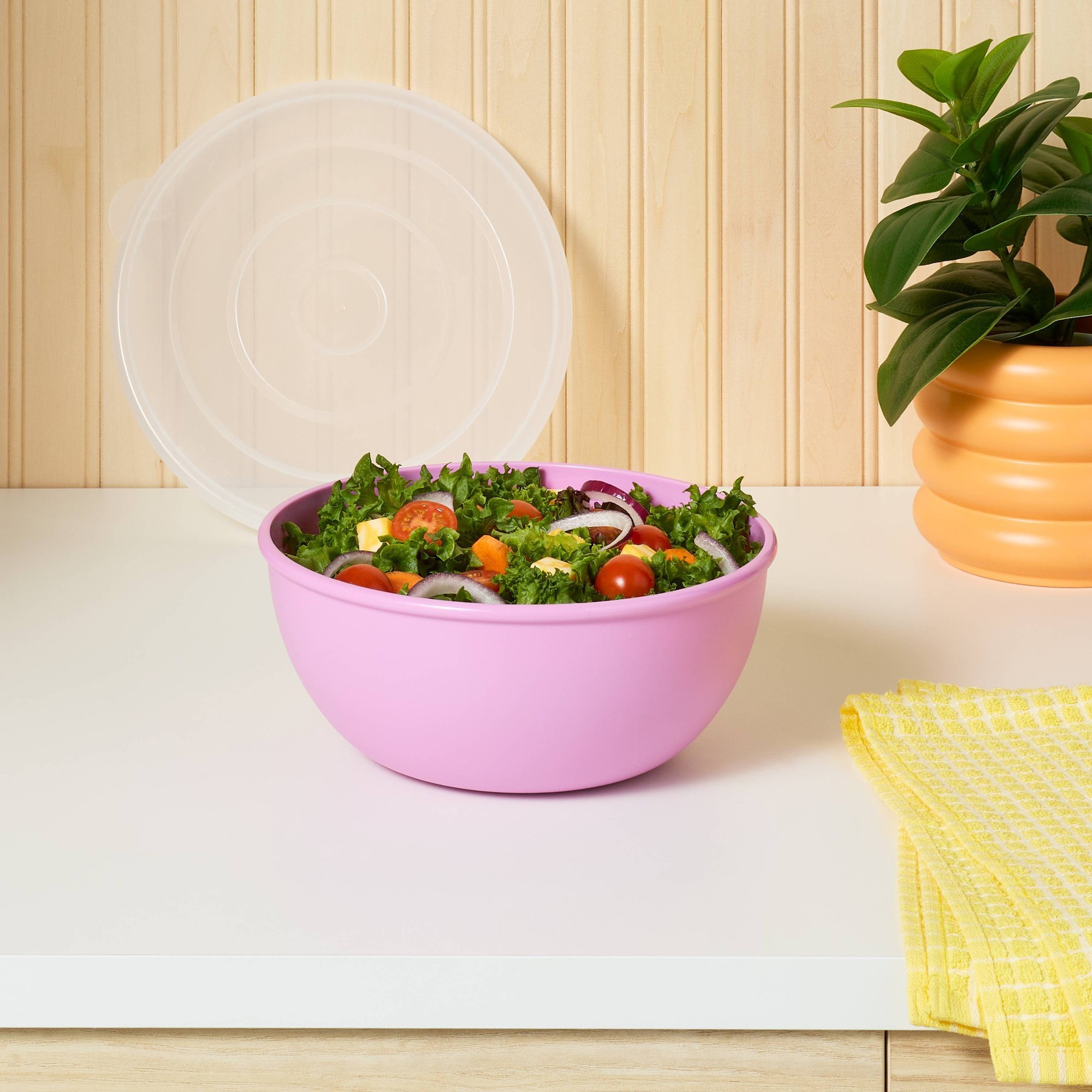 Roze kom met bijpassend deksel - Food Storage Bowls recensie en prijs